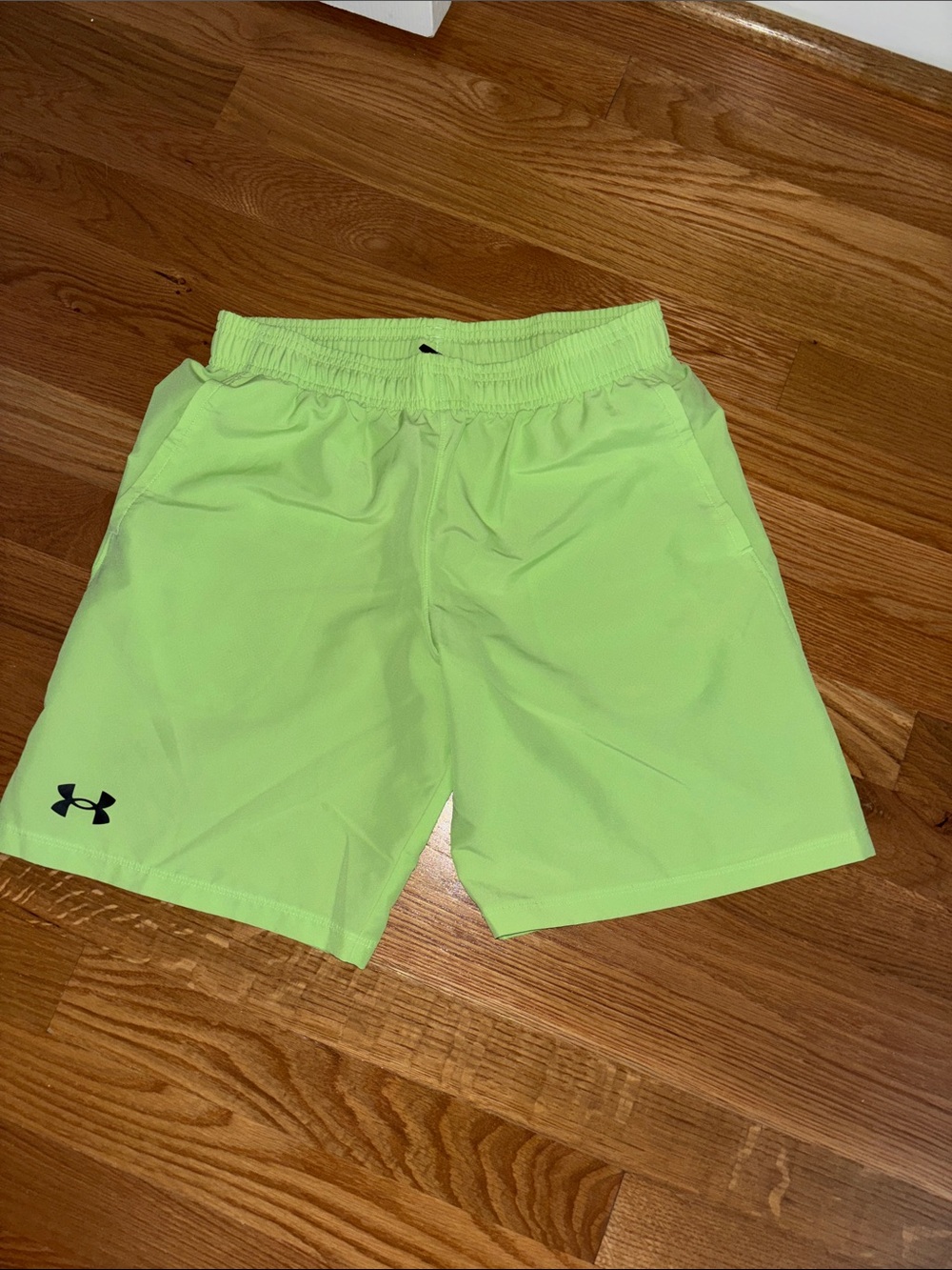 Boys Under Armour Neon Lime Athletic Shorts